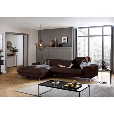 W.SCHILLIG Piedroo Ledersofa - Motorischer Kopfstützen, Linker Longchair, Weiches Leder W.SCHILLIG Piedroo Ledersofa - Motorischer Kopfstützen, Linker Longchair, Weiches Leder