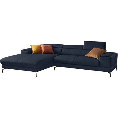 W.SCHILLIG Piedroo Ecksofa - Blau Leder - 303cm W.SCHILLIG Piedroo Ecksofa - Blau Leder - 303cm