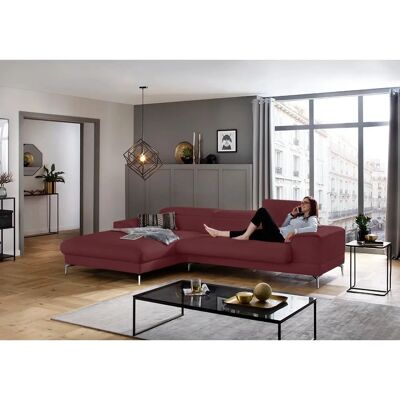 W.SCHILLIG Piedroo L-Form Sofa - Weiches Leder, Burgund W.SCHILLIG Piedroo L-Form Sofa - Weiches Leder, Burgund