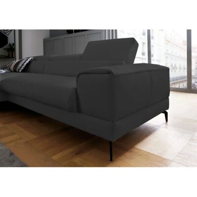 W.SCHILLIG Piedroo Grau Leder Sofa - Sofa W.SCHILLIG Piedroo Grau Leder Sofa - Sofa