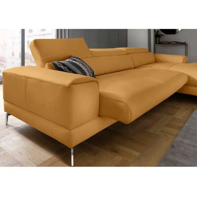 W.SCHILLIG Piedroo - L-Form Sofa, Softleder, Gelb W.SCHILLIG Piedroo - L-Form Sofa, Softleder, Gelb