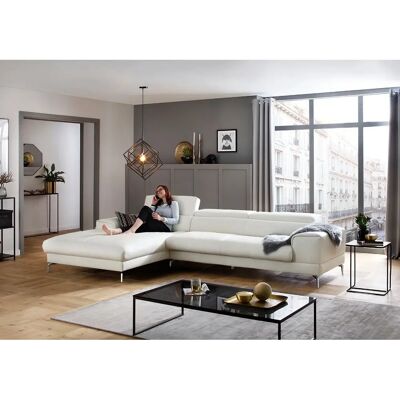 W.SCHILLIG piedroo - Elegantes L-Form Sofa mit Leder W.SCHILLIG piedroo - Elegantes L-Form Sofa mit Leder