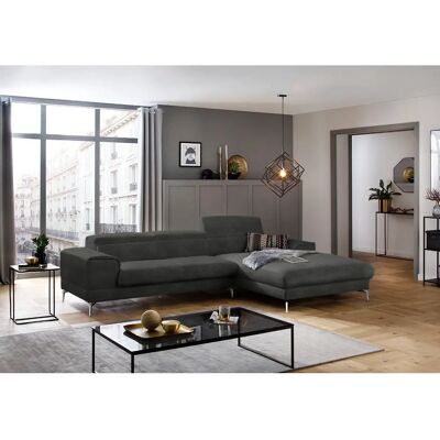 W.SCHILLIG piedroo - Ecksofa mit Longchair, grau W.SCHILLIG piedroo - Ecksofa mit Longchair, grau