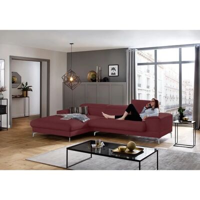 W.SCHILLIG Piedroo Ecksofa - Softleder, Burgund W.SCHILLIG Piedroo Ecksofa - Softleder, Burgund