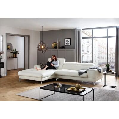W.SCHILLIG Piedroo Sofa - Weiß Leder, 4-Sitzer, Linker Longchair W.SCHILLIG Piedroo Sofa - Weiß Leder, 4-Sitzer, Linker Longchair