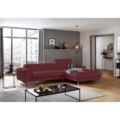 W.SCHILLIG Piedroo Burgunder Ecksofa - 4 Sitze mit Longchair W.SCHILLIG Piedroo Burgunder Ecksofa - 4 Sitze mit Longchair