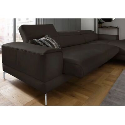 W.SCHILLIG Piedroo Ledersofa - 343cm, Braun, Rechts Longchair W.SCHILLIG Piedroo Ledersofa - 343cm, Braun, Rechts Longchair
