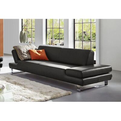 W.SCHILLIG Taboo Ledersofa - 3-Sitzer, Anthrazit, Armlehnen verstellbar - Sofa W.SCHILLIG Taboo Ledersofa - 3-Sitzer, Anthrazit, Armlehnen verstellbar - Sofa