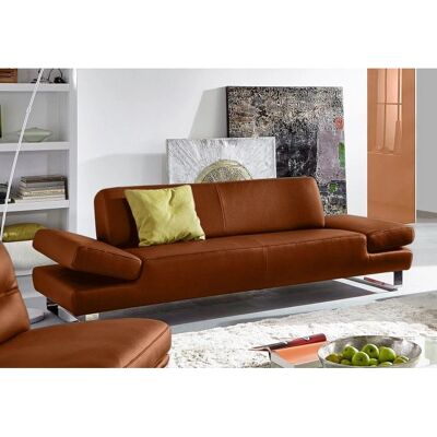 W. SCHILLIG 2-Sitzer Sofa - Cognac Z69 - Leder, Verstellbare Armlehnen W. SCHILLIG 2-Sitzer Sofa - Cognac Z69 - Leder, Verstellbare Armlehnen