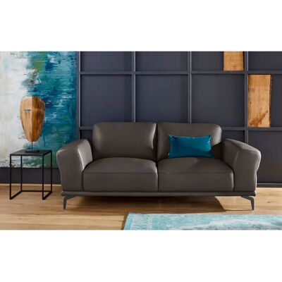 W.SCHILLIG Montana 2-Sitzer Sofa - Leder, Braun, Schwarze Füße W.SCHILLIG Montana 2-Sitzer Sofa - Leder, Braun, Schwarze Füße