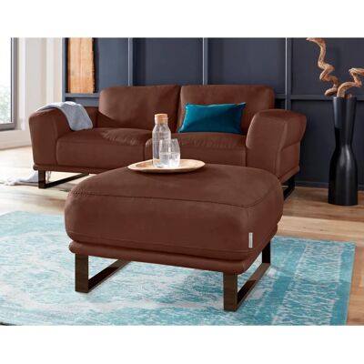 W.SCHILLIG Montana Hocker - Braun Leder, Bronze Kufen, 71cm W.SCHILLIG Montana Hocker - Braun Leder, Bronze Kufen, 71cm