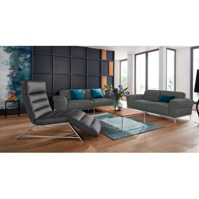 W.SCHILLIG Montana 2,5-Sitzer Sofa - Leder, Grau W.SCHILLIG Montana 2,5-Sitzer Sofa - Leder, Grau