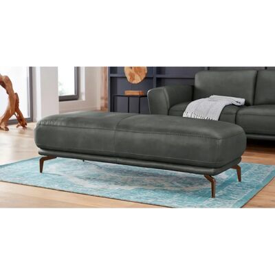 W.SCHILLIG Montana Grau Leder Hocker - Sitzmöbel W.SCHILLIG Montana Grau Leder Hocker - Sitzmöbel