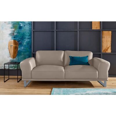 W.SCHILLIG Montana Sofa - 2,5-Sitzer, Braun, Silberfüße, Leder W.SCHILLIG Montana Sofa - 2,5-Sitzer, Braun, Silberfüße, Leder