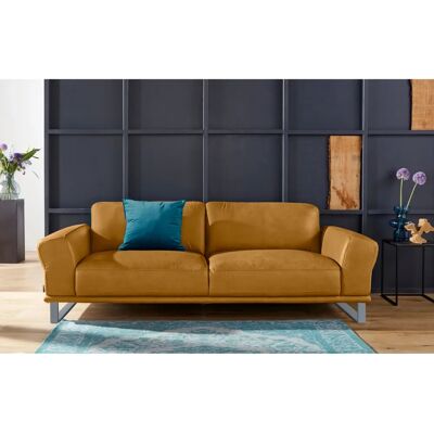 W.SCHILLIG Montana 2,5-Sitzer Sofa - Leder, Gelb, Silber Füße W.SCHILLIG Montana 2,5-Sitzer Sofa - Leder, Gelb, Silber Füße