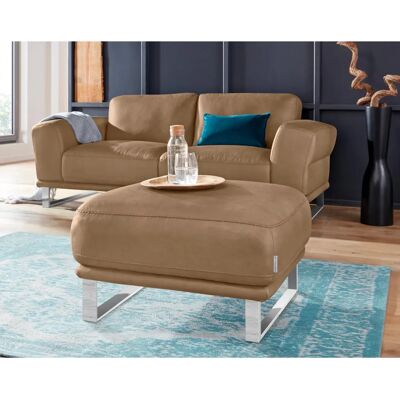 W.SCHILLIG Montana Hocker - Leder, Chrome Füße, 71cm Breite W.SCHILLIG Montana Hocker - Leder, Chrome Füße, 71cm Breite