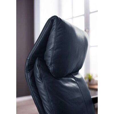 W.SCHILLIG Rumbaa - Verstellbarer Relaxsessel Leder - Blau W.SCHILLIG Rumbaa - Verstellbarer Relaxsessel Leder - Blau