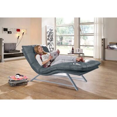 W.SCHILLIG Daily Dreams Blau Leder Sofa - Sofa W.SCHILLIG Daily Dreams Blau Leder Sofa - Sofa