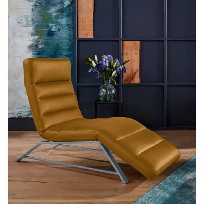 W.SCHILLIG Daily Dreams Gelbe Ledersofa - Relaxliege mit manueller Kopfteilverstellung W.SCHILLIG Daily Dreams Gelbe Ledersofa - Relaxliege mit manueller Kopfteilverstellung