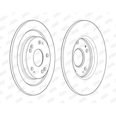 JURID Honda Civic Remschijf - 114,3mm Volledig Gecoat JURID Honda Civic Remschijf - 114,3mm Volledig Gecoat
