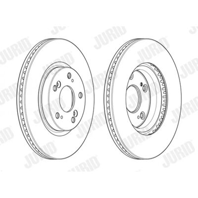 Disco de freno JURID 563127JC para Honda - Ventilado Disco de freno JURID 563127JC para Honda - Ventilado