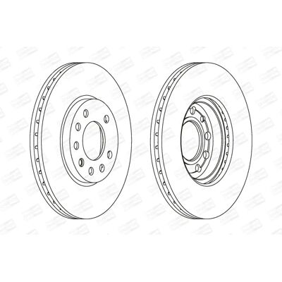 CHAMPION - 562070CH - 280 - 25 5 110 εξαερισμένο - Brake Disc CHAMPION - 562070CH - 280 - 25 5 110 εξαερισμένο - Brake Disc