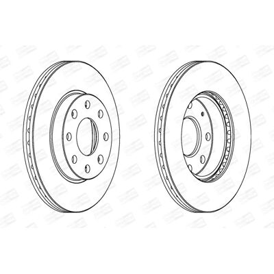 CHAMPION 563019CH - Disc de frânare ventilat - Disc de frână CHAMPION 563019CH - Disc de frânare ventilat - Disc de frână