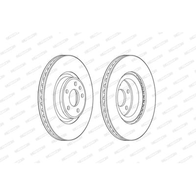 FERODO DDF2597C-1 Bremse Skive - Ventileret - 338mm FERODO DDF2597C-1 Bremse Skive - Ventileret - 338mm