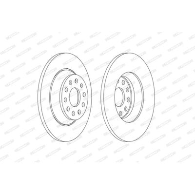 FERODO Bremsscheibe DDF2506C - Bremsscheibe für VW, Audi, Skoda FERODO Bremsscheibe DDF2506C - Bremsscheibe für VW, Audi, Skoda