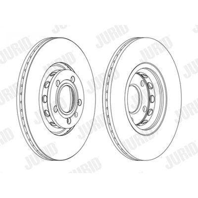 JURID Δίσκος φρένων Passat - Αεραγωγός, 312mm, 16 ίντσες JURID Δίσκος φρένων Passat - Αεραγωγός, 312mm, 16 ίντσες