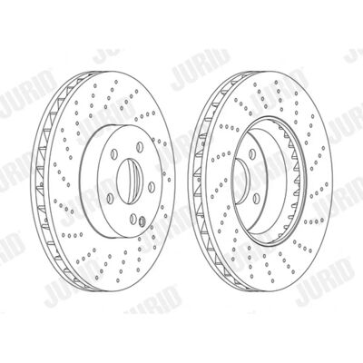 JURID Δίσκος φρένου Mercedes C/E - Αερόκλειστος 322mm - 64,5mm Ψηλός JURID Δίσκος φρένου Mercedes C/E - Αερόκλειστος 322mm - 64,5mm Ψηλός