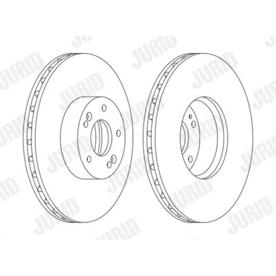 JURID Hyundai Santa Fe 2 3 Αερόψυκτος δίσκος φρένων JURID Hyundai Santa Fe 2 3 Αερόψυκτος δίσκος φρένων