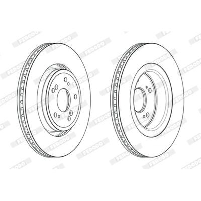 Ferodo DDF2657C Vorn Belüfteter Bremsscheibe - Disc Brake Ferodo DDF2657C Vorn Belüfteter Bremsscheibe - Disc Brake