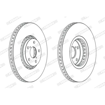 FERODO DDF2498LC-1 Ventilerad bromsskiva - Skiva FERODO DDF2498LC-1 Ventilerad bromsskiva - Skiva