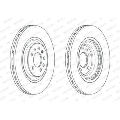 Disco de freno ventilado Ferodo Opel Corsa E Vauxhall Corsa Mk4 - Disco de freno Disco de freno ventilado Ferodo Opel Corsa E Vauxhall Corsa Mk4 - Disco de freno