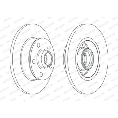 Στερεός δίσκος φρένων FERODO DDF266C-1 για VW, Seat - Δίσκος φρένων Στερεός δίσκος φρένων FERODO DDF266C-1 για VW, Seat - Δίσκος φρένων