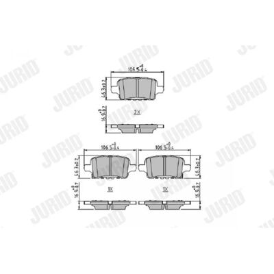 Jurid Modell 573897J - Bremsbeläge für Opel Insignia Jurid Modell 573897J - Bremsbeläge für Opel Insignia