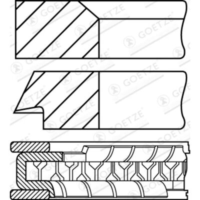 Jeu de segments de pistons GOETZE 08-154600-10 - Compatible avec Peugeot 306, 406, 806, Citroën Xantia, Xsara, ZX Jeu de segments de pistons GOETZE 08-154600-10 - Compatible avec Peugeot 306, 406, 806, Citroën Xantia, Xsara, ZX