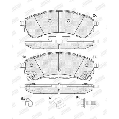 JURID 574132J Bremsbeläge Set für Ford Ranger Mk3 JURID 574132J Bremsbeläge Set für Ford Ranger Mk3