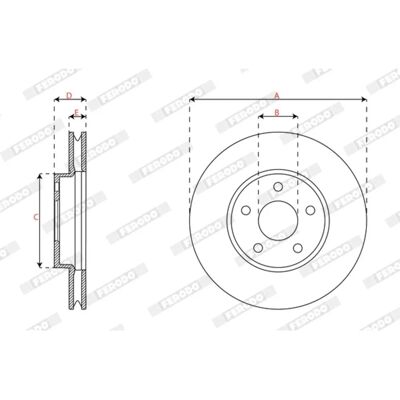FERODO DDF3020C Disco de freno ventilado - Disco de freno FERODO DDF3020C Disco de freno ventilado - Disco de freno