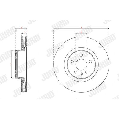 JURID Model S Ventilerad bromstrumma - Bromsring JURID Model S Ventilerad bromstrumma - Bromsring