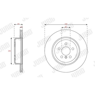 JURID BMW X3 20mm Disco de Freno Ventilado Hierro Fundido Gris - Disco de Freno JURID BMW X3 20mm Disco de Freno Ventilado Hierro Fundido Gris - Disco de Freno