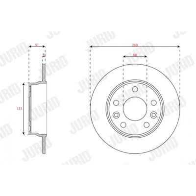 JURID - Renault Megane 4, Captur II - 8mm 114,3mm Voll beschichteter Bremsscheibe JURID - Renault Megane 4, Captur II - 8mm 114,3mm Voll beschichteter Bremsscheibe