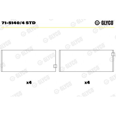 GLYCO 71-5140/4 STD Kragelager - Motordel GLYCO 71-5140/4 STD Kragelager - Motordel