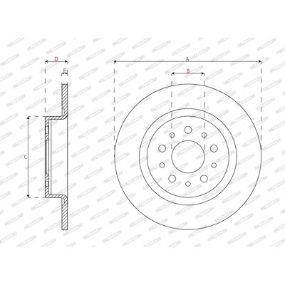FERODO - DDF2778C - FIAT - 10mm αεριζόμενος - Δίσκος φρένου FERODO - DDF2778C - FIAT - 10mm αεριζόμενος - Δίσκος φρένου