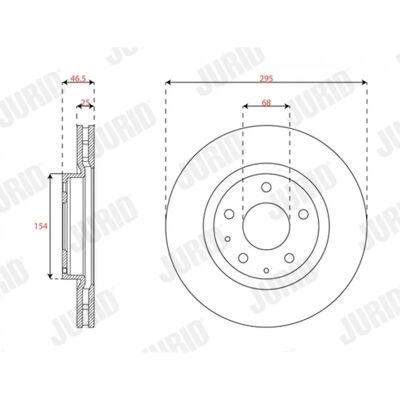 JURID Mazda CX-30 295mm αεριζόμενος δισκός φρένων JURID Mazda CX-30 295mm αεριζόμενος δισκός φρένων