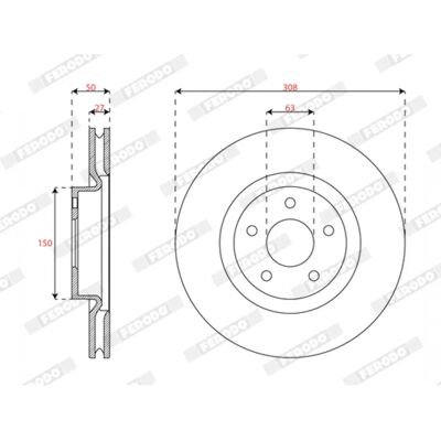 FERODO DDF3021C - Αερισμένο επικάλυμμα δισκόφρενο για Ford Focus Mk4 Kuga Mk3 FERODO DDF3021C - Αερισμένο επικάλυμμα δισκόφρενο για Ford Focus Mk4 Kuga Mk3