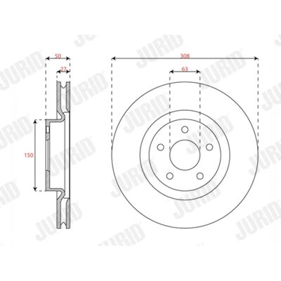 JURID 563664JC Αεριζόμενος Κασέτα Φρένων - Φρένο JURID 563664JC Αεριζόμενος Κασέτα Φρένων - Φρένο