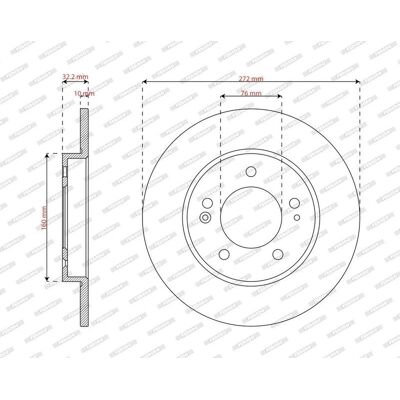 FERODO DDF2983C Brake Disc - Full, 272mm, 10mm, Set FERODO DDF2983C Brake Disc - Full, 272mm, 10mm, Set