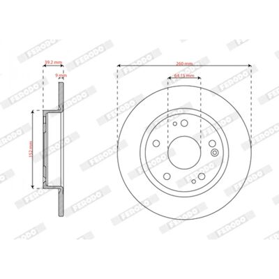 FERODO DDF3179C - Bremsscheibe für Honda - 260mm, Vollbeschichtet, 9mm Dick FERODO DDF3179C - Bremsscheibe für Honda - 260mm, Vollbeschichtet, 9mm Dick